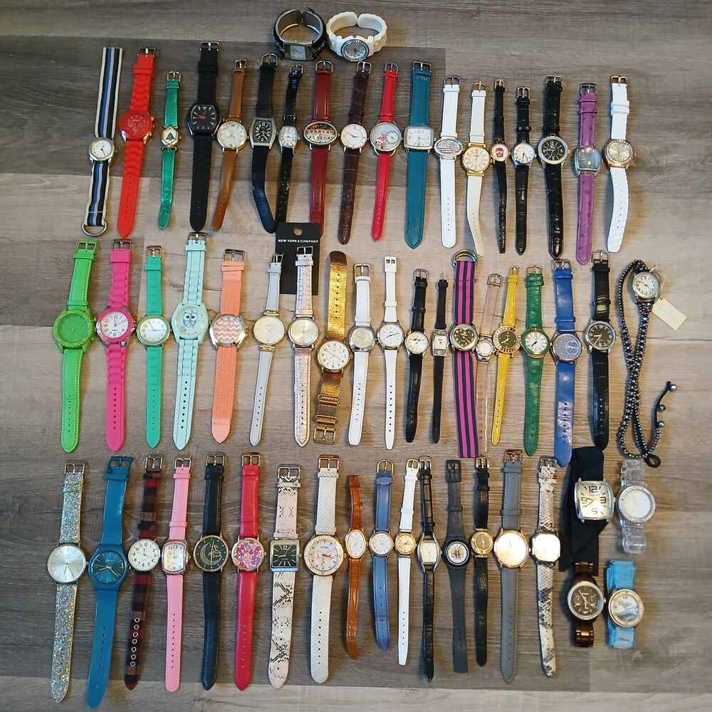 Bulk Lot 55+ Womens Watches For Parts Repair Craft Timex Fossil Nine West -B1